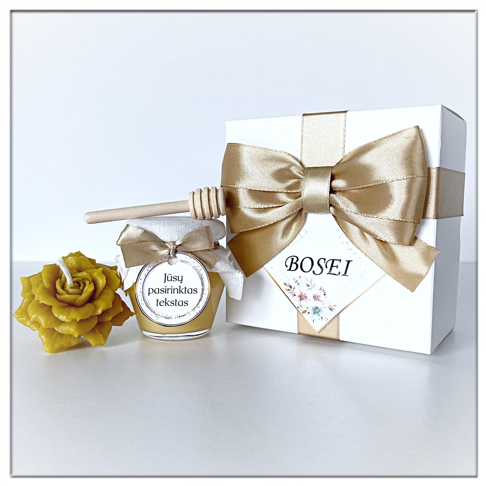 Dovana BOSEI - medus ir žvakė