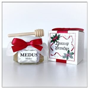 Kalėdinė medaus dovanėlė dėžutėje