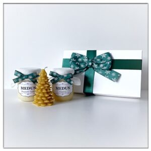 Kalėdinė dovana - medus ir žvakė