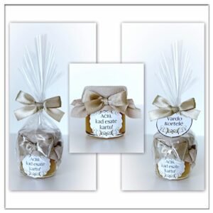 Dovanėlės svečiams su kortele/ vardo kortele
