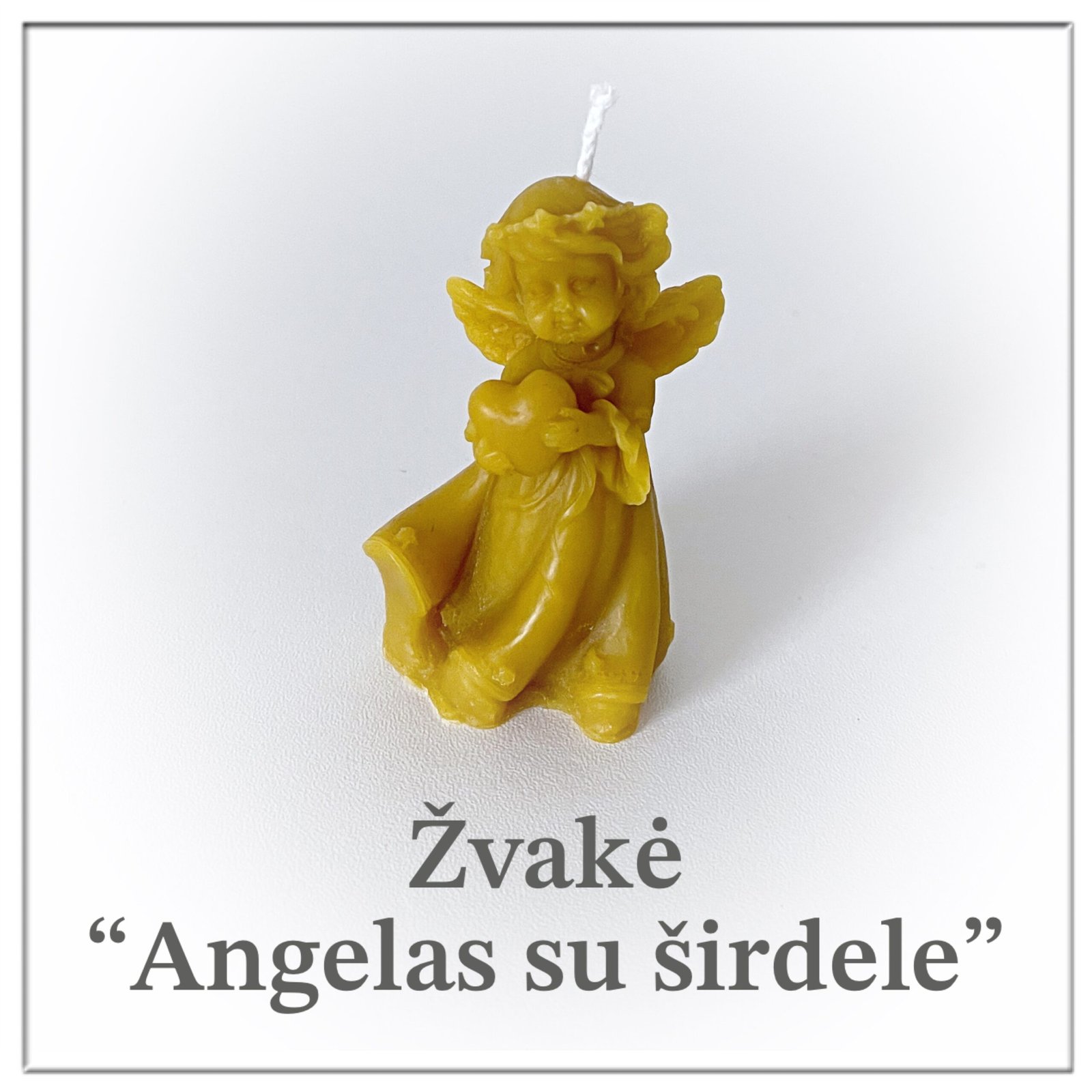 Žvakė angeliukas su sirdele