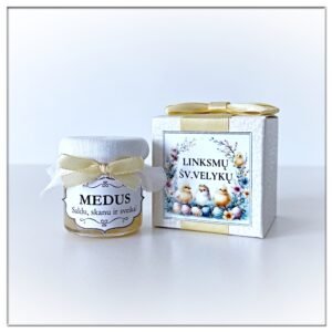 Velykinė dovanėlė - medus dėžutėje