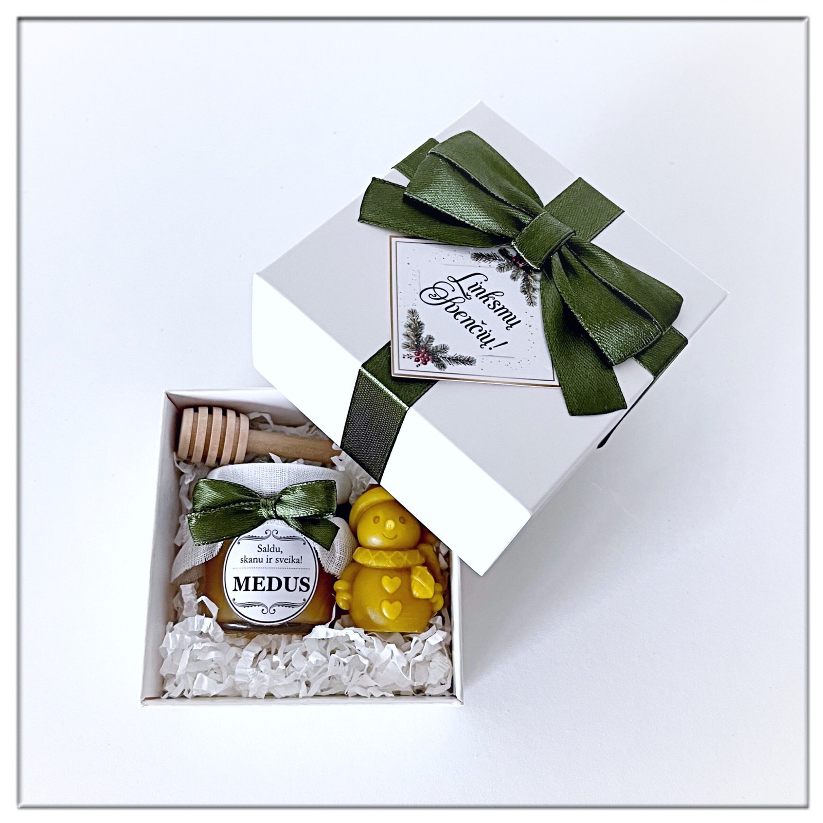 Kalėdoms medaus dovanų rinkiniai mini